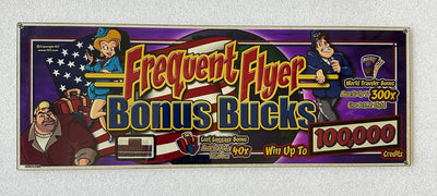 IGT Frequent Flyer Bonus Bucks 17 Inch Chop Top Glass - Casino Network