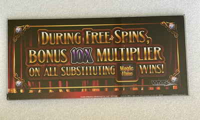 WMS Magic Time 10X Free Spins Lower Marquee glass - Casino Network