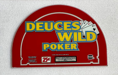 IGT Deuces Wild Draw Poker 17 Inch Round Top Glass Red - Casino Network