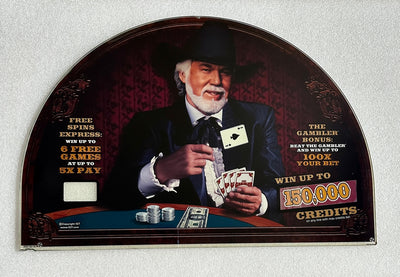 IGT Kenny Rogers The Gambler 17 Inch Round Top Glass - Casino Network