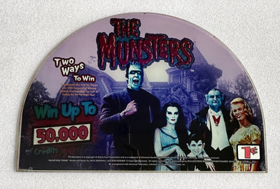 IGT The Munsters 17 Inch Round Top Glass Purple - Casino Network