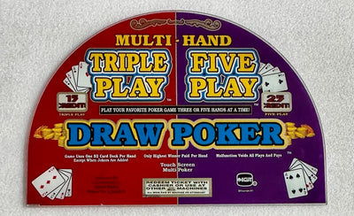 IGT Triple Play Five Play Poker 17 Inch Round Top Glass - Casino Network
